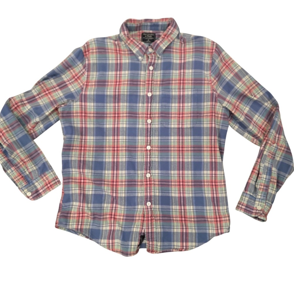 Abercrombie Fitch‎ Plaid Button Down Shirt Long Sleeve Casual Mens XL